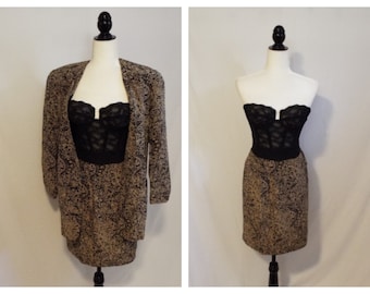 Vintage 100% Silk Ann Taylor Skirt & Blazer Suit – Size 2, Elegant Set