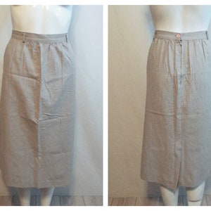 Vintage Gray Staple Skirt by Adam Yves, Size 10, Cotton