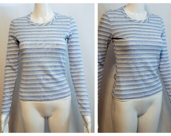 Vintage 70s Long Sleeved Striped Top Bevs Threads