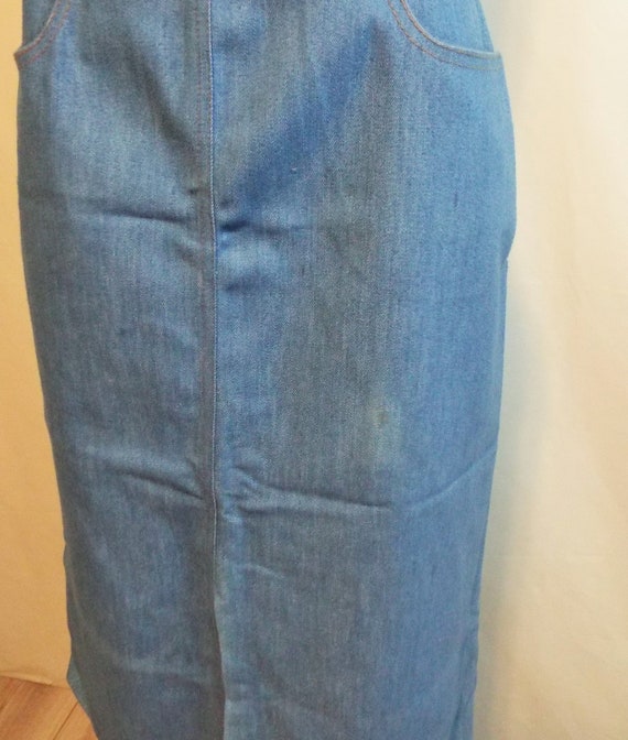 Vintage 70s Blue Denim Skirt Koret City Blues - image 3