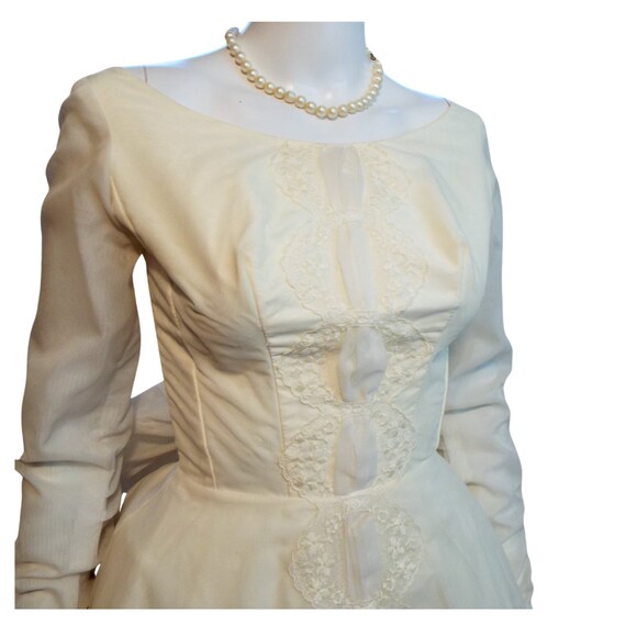 Vintage 50s Ivory Wedding Gown Bridal Gown Vintag… - image 8