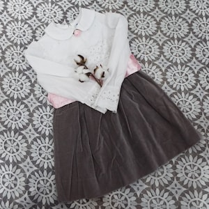Vintage 80s Diane Von Furstenberg Dress White Grey Pink Sash Size 5