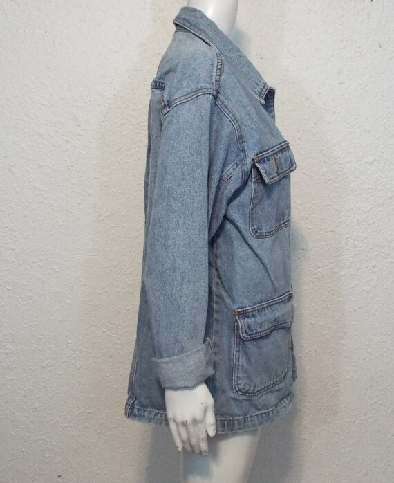 Vintage 90s Denim Jacket Bill Blass Denim Jacket … - image 5