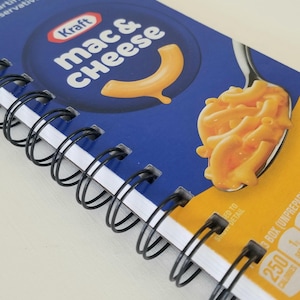 Upcycled Notebook, Mac and Cheese