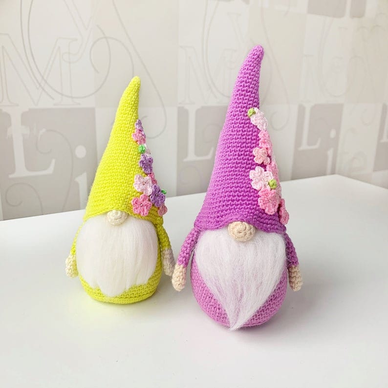 Crochet gnome pattern Amigurumi pattern pdf Spring gnomes | Etsy