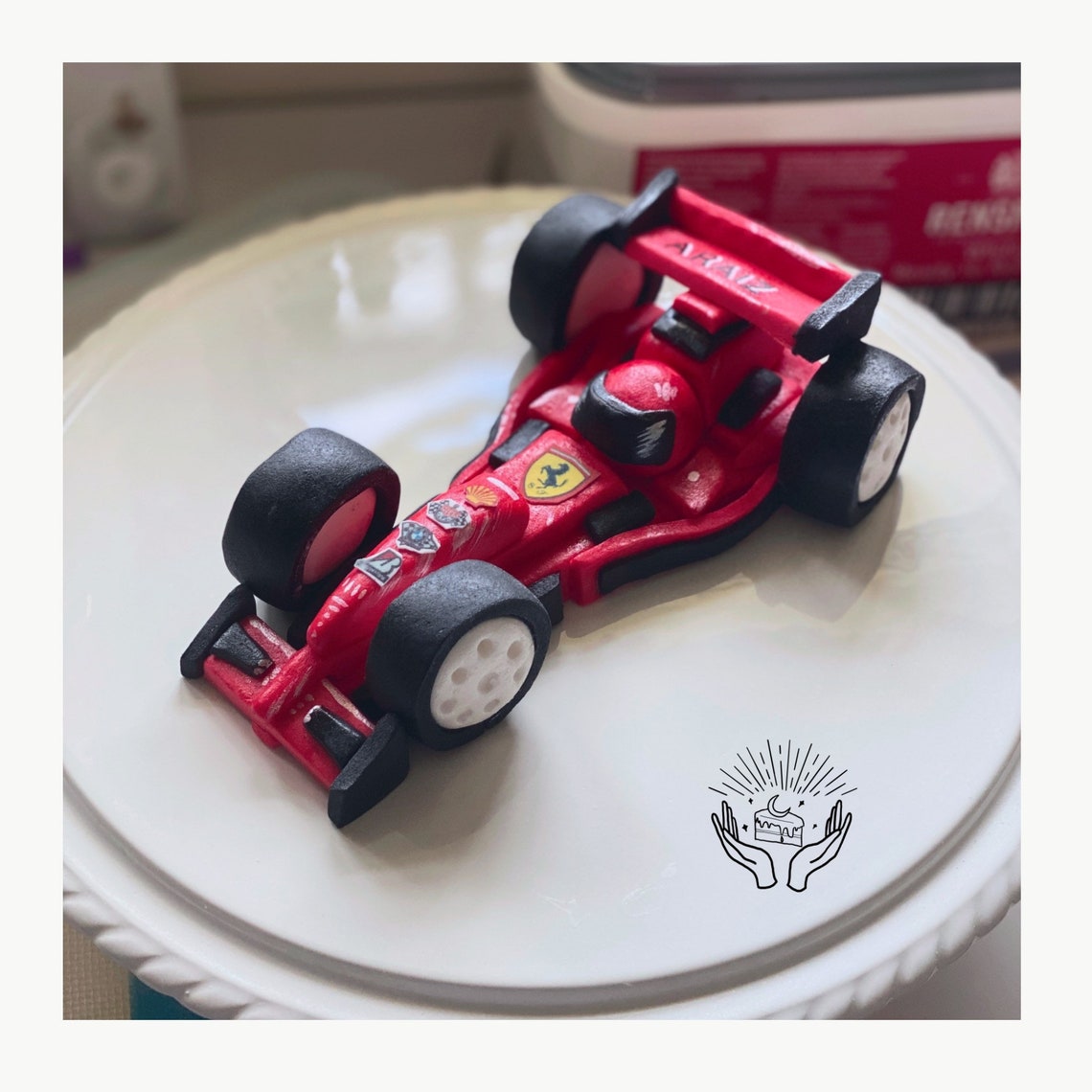 Fondant racing car cake topper f1 Etsy