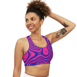 Bisexual Pride Flag Women Padded Sports Bra Print Running Tank Top Yoga Bra,  Black, Small : : Clothing, Shoes & Accessories