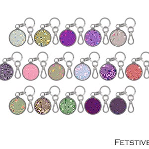 Subtle Pride Swirly Keyring Tag / Keychain / Purse Charm - Available in Many Flags!