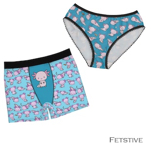 Adorable Axolotl Briefs (in Men's and Women's Sizes and Styles!)