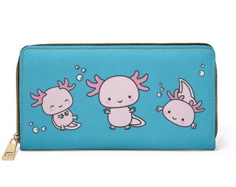 Make Up Bag,Cellphone Bag With Handle Cute Newt Axolotl Zipper Canvas Coin Purse Wallet Make Up Bag,Cellphone Bag With Handle Cute Newt Axolotl Zipper Canvas Coin Purse Wallet