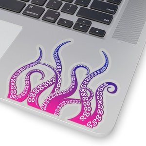 Pink/Purple Octopus Tentacles Kiss-Cut Stickers (available in several sizes!)