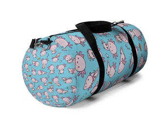 Adorable Axolotl Duffel Bag (Available in Two Sizes!)