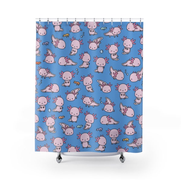 Adorable Axolotl Shower Curtain