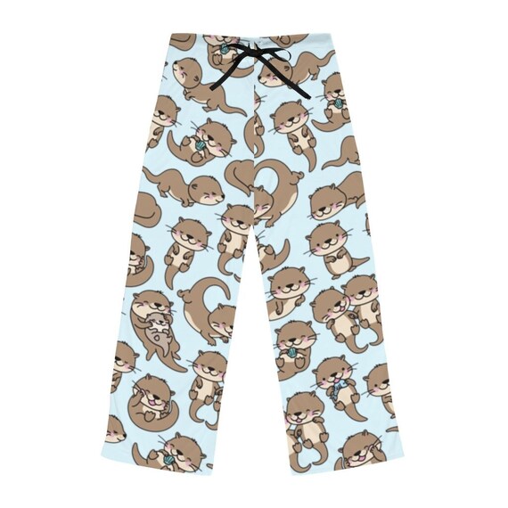 Cheerful Otter Pajama Pants in Women s Sizes Etsy