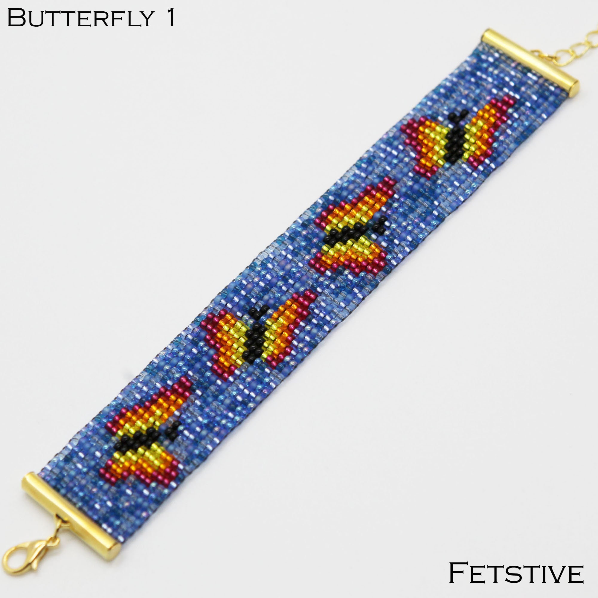 Beaded Butterfly Bracelet several styles available Etsy