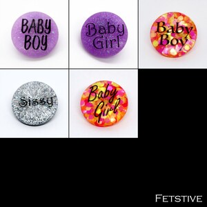 Small BDSM Pins available in many words and colors image 5