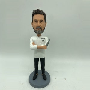Custom cook bobbleheads,cook custom bobblehead,chef custom bobblehead.cook unique gift,christmas gifts for cook