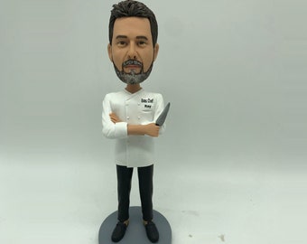 Custom cook bobbleheads,cook custom bobblehead,chef custom bobblehead.cook unique gift,christmas gifts for cook