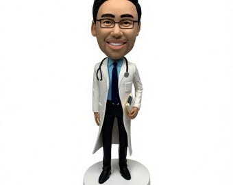 Custom Doctor Bobblehead Figurine , Personalized Physician Collectible ,Unique Gift for Medical Professionals