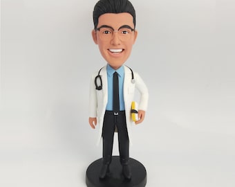 Custom Bobbleheads: Doctor | Bobble heads Thank You Gift, Doctor's Office Staff | Personalized Bobbleheads Unique Gifts Birthday & Christmas