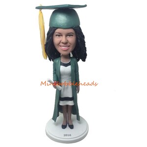 Custom Creative Handmade Polymer Clay  Graduation Bobble head Gift Birthday Bobbleheads Cake Toppers