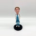 Bobbleheads,bobbleheads custom,bobbleheads doctor,doctor graduation gift,cake topper,polymer clay, bobblehead doll,blue scrubs,hospital gown 