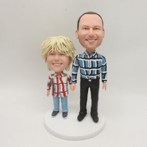 custom father and son bobbleheads.gifts for fathers&#39; day/boy/ girl/kids，birthday gifts