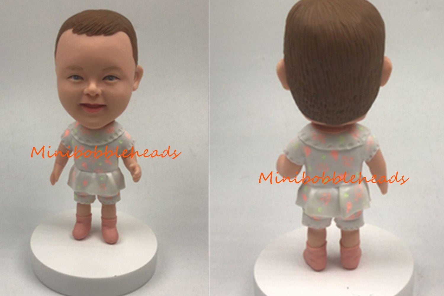 Custom Creative Handmade Polymer Clay Bobble Head Little Child Bobbleheads  Cake Toppers 