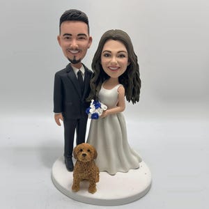 Wedding cake topper,minibobbleheads,custom wedding cake topper,bobblehead,wedding cake toppers,bride groom bobble heads,custom bobblehead