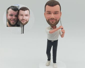 Custom Golf Bobbleheads - Personalized Dad & Boss Figurines, Christmas Present for Golf Enthusiasts