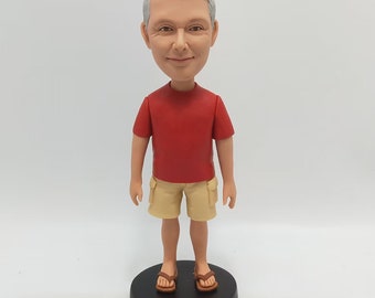 Custom Polymer Clay Bobblehead Figurine, Personalized Gift