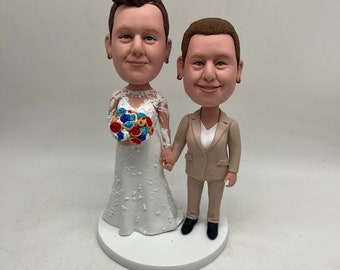 Custom Bobblehead wedding Couple, Groomsman Custom Bobblehead, Bridesmaid Custom Bobblehead, Bride and Groom Custom Bobblehead