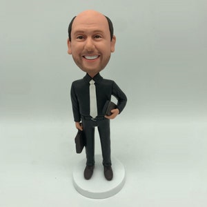 Bobbleheads custom,clay bobblehead for businessman,personalized bobble head for christmas gifts/ husband/CEO/BOSS/Director/teacher/lawyer
