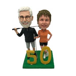 bobbleheads couple,practical 50th Anniversary Gifts for wife/husband/parents/friends,golf gifts for parents,wedding anniversary gifts