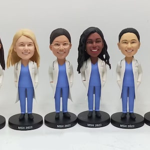 Custom female doctor Bobblehead in scrubs, Custom Medical Doctor Bobblehead Figurines,dentist bobblehead,Price just for one person