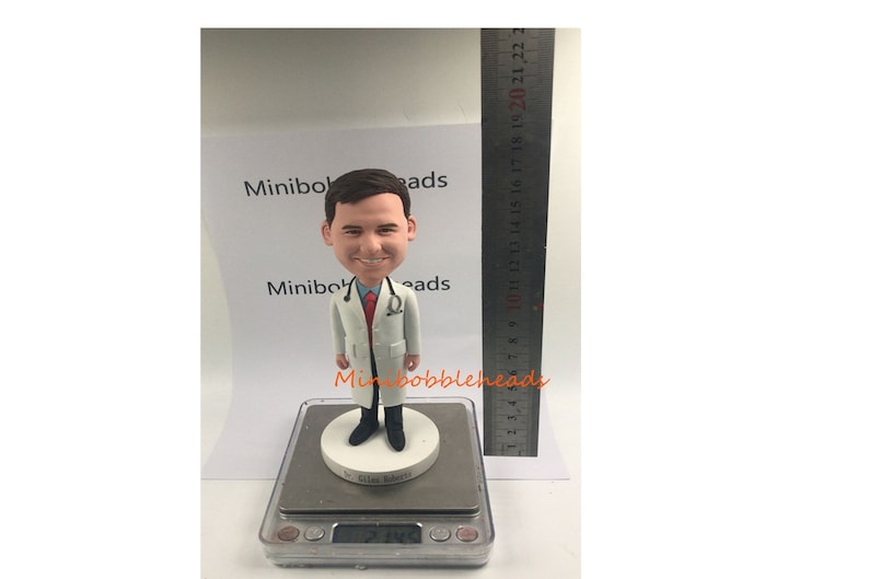 Custom Creative Handmade Polymer Clay Football Fan Bobble head Gift Birthday Bobbleheads Cake Toppers