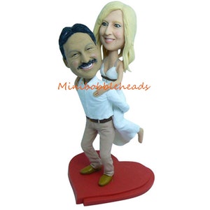Custom Creative Handmade Polymer Clay Football Fan Bobble head Gift Birthday Bobbleheads Cake Toppers