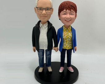 Personalized Couple Bobblehead, Anniversary Gift