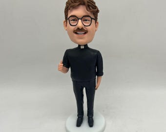 Custom Man Bobblehead Gift, Personalized Polymer Clay Figurine