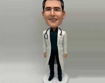 Doctor custom bobbleheads, doctor gift, gift for doctor, medical school graduation, doctor graduation gift, funny doctor gift