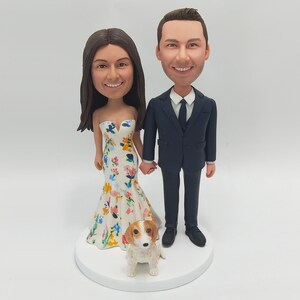 Custom Couple Bobblehead with dog/cat Anniversary Gifts For Parents, Personalized  Couple Bobblehead, Custom Couple Christmas Bobbleheads