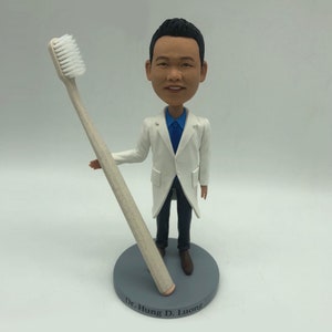 custom dentist bobblehead with holding toothbrush ,Christmas gifts For Doctors, Surgeon, Dentist,doctor gift