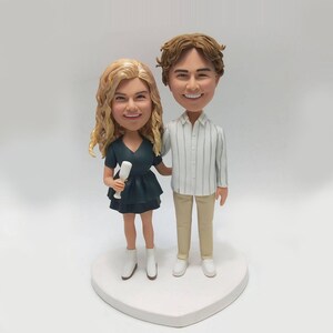 Custom couple bobbleheads, personalized couple bobbleheads, custom couple dolls,  wedding cake topper,Wedding gifts with dog/cat(pets)
