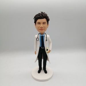 Bobbleheads custom,Custom Doctor Bobbleheads , Doctor gift, Custom Medical Doctor Bobblehead Figurines With Stethoscope and notebook