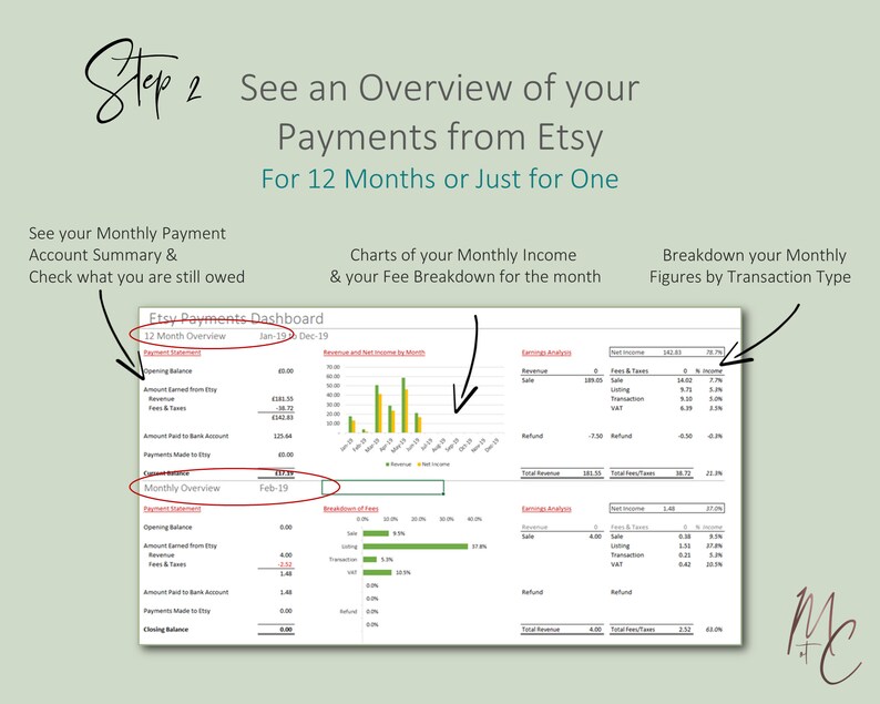 Etsy Payments Account Spreadsheet Etsy Sellers Payment Etsy