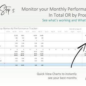 Etsy Ads, Promoted Listings Spreadsheet Template : Performance Manage your Etsy Marketing and track ROAS, Click Rate, Spend and Revenue image 5