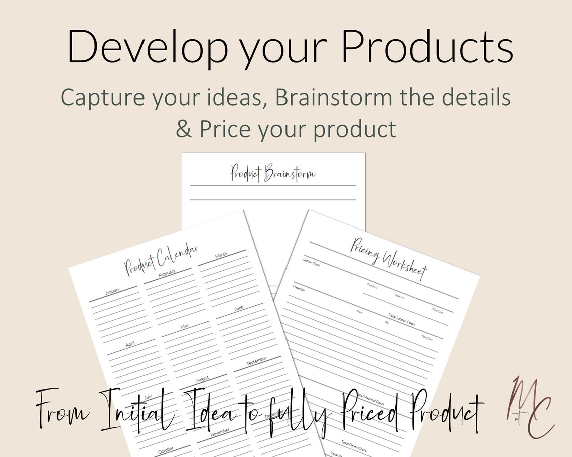 Etsy Sellers Products Listings &amp; Inventory Printable Planner | Etsy