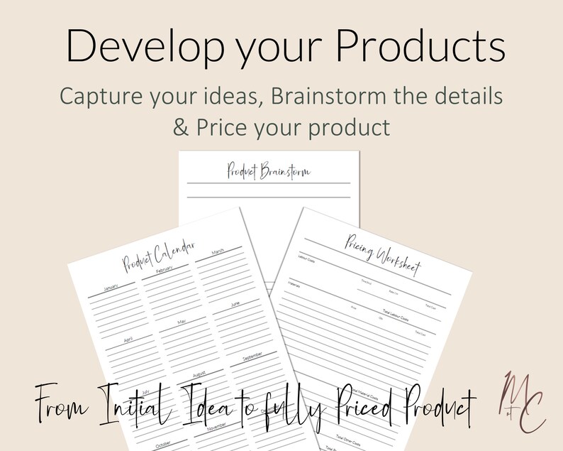 Etsy Sellers Products, Listings & Inventory Printable Planner, an Etsy