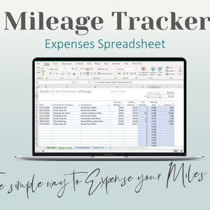 Mileage Tracker, Reimbursement and Taxable Expense Spreadsheet to calculate business trip mileage  | Automated Expense Calculation Template