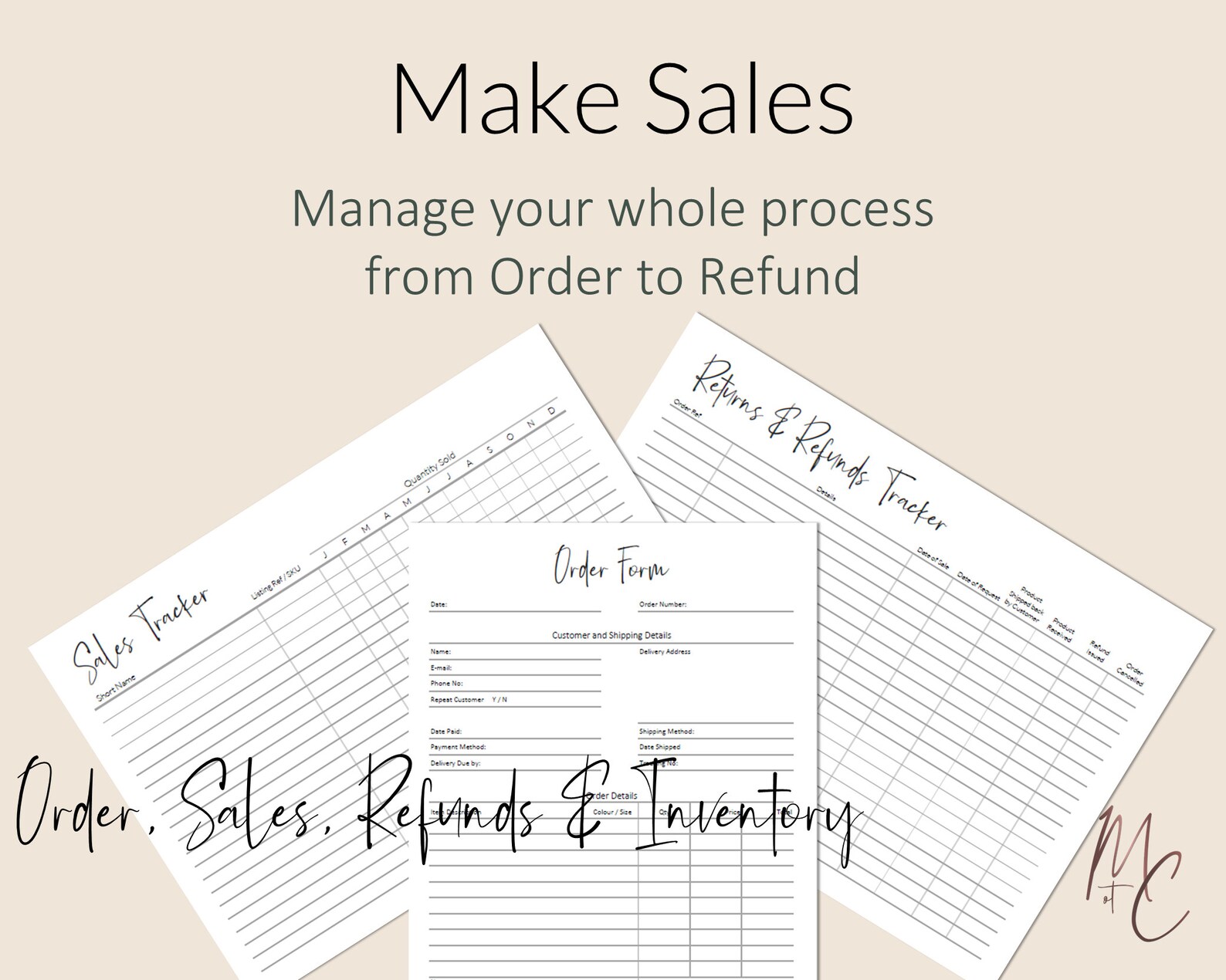 Etsy Sellers Products, Listings &amp; Inventory Printable Planner, an Etsy ...